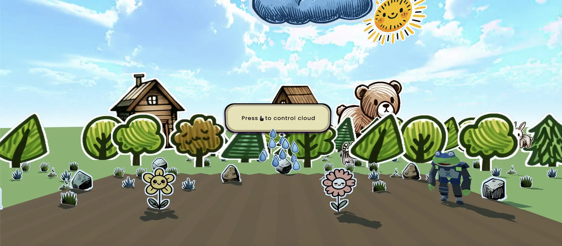 Cloudy Garden therapeutic VR game